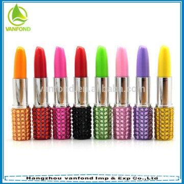 Hot sale bling bling cheap lipstick shape pen